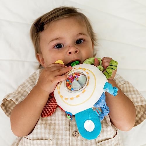 HABA Teether Cuddly Rainbow Round - Soft Activity Toy with Rattling Teething Elements 1