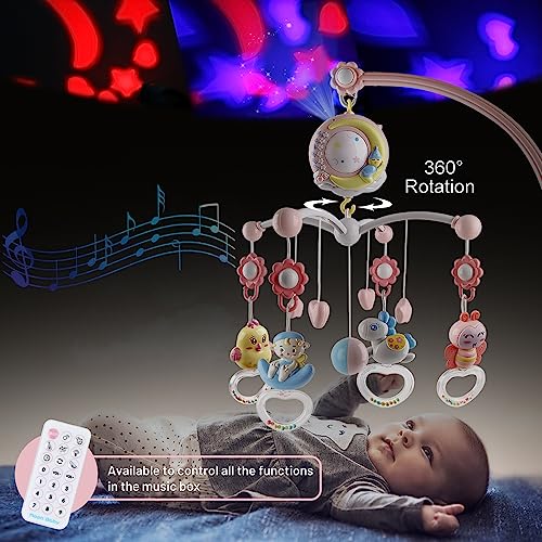 Mini Tudou Musical Crib Mobile with Lights and Remote Control