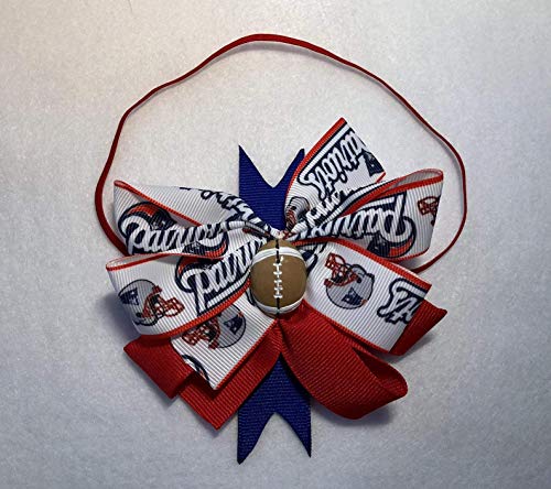 Patriots Girl Bow Elastic Headband for Babies