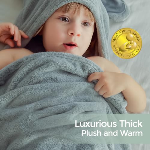 Momcozy Hooded Baby Towels 2 Pack - Premium Coral Fleece