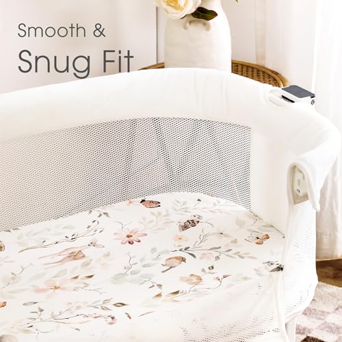 GRSSDER Stretchy Bassinet Sheet Set 2 Pack Blush Pink
