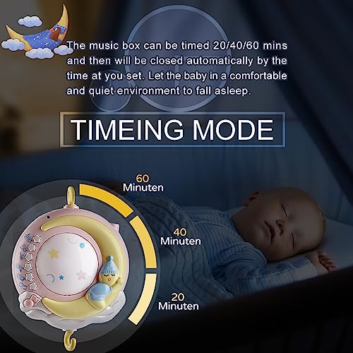 Mini Tudou Musical Crib Mobile with Lights and Remote Control