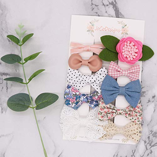 Baby Girl Hair Clips Bows Barrettes 10 Pack Set