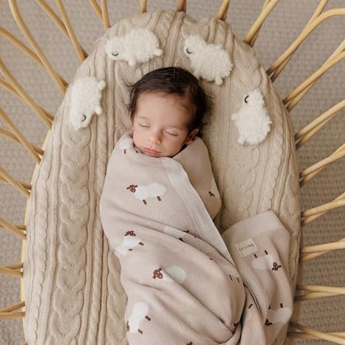 Bleu La La Baby Swaddle Blanket - Luxury Cotton Knit