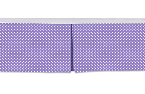 Bacati Mix N Match Pin Dots Crib Bed Skirt Lilac