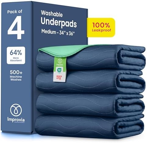 IMPROVIA Washable Underpads 34x36 Pack of 4
