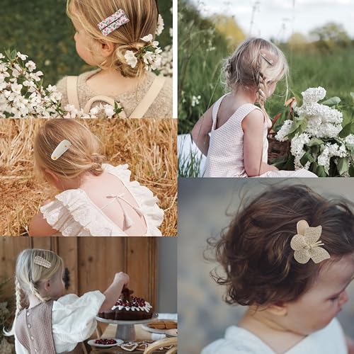 15 Pcs Hair Clips for Girls with Bows Butterfly Flower 1