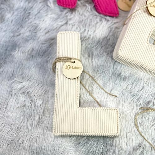 Corduroy Letter Door Hanger for Kids Room