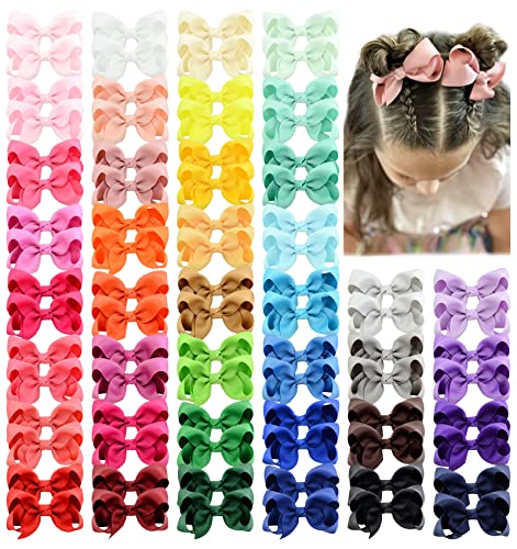 80PCS 3Inch Hair Bows for Girls with Alligator Clips
