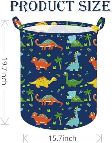 197 Inch Dinosaur Laundry Basket with Handles