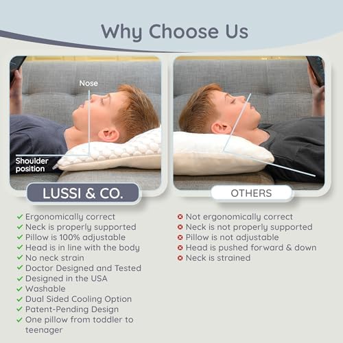 Lussi Company Toddler Pillow 2-13x19 Adjustable