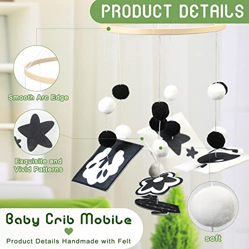 HyDren Baby Crib Mobile - 2 Styles Black and White Decor