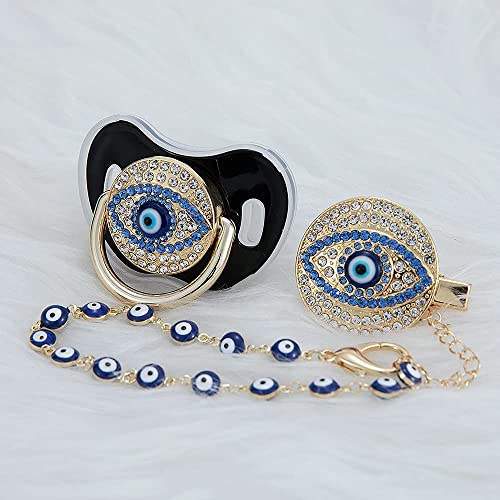 MIYOCAR BPA Free Pacifier Clip Set with Gold Silver Design