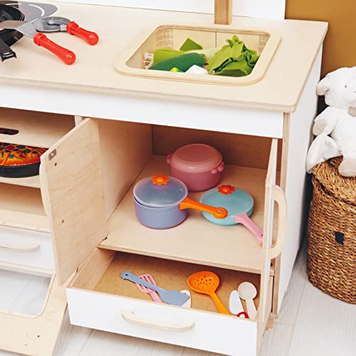 Kids Pretend Play Kitchen Montessori Toddler Furniture