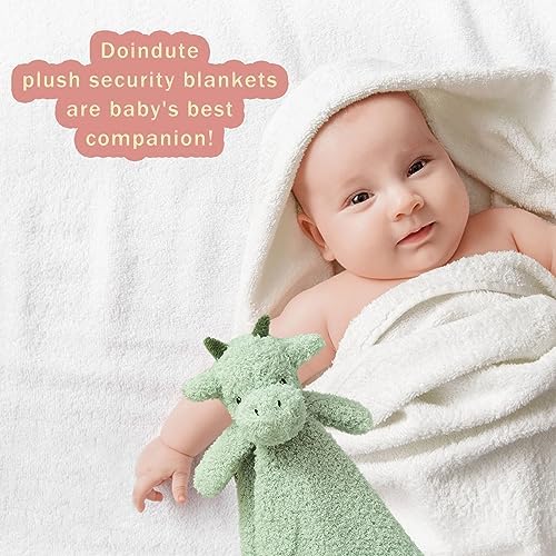 Baby Green Dragon Plush Security Blanket 14 Inches