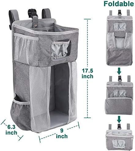 Accmor Hanging Baby Diaper Caddy Organizer Grey