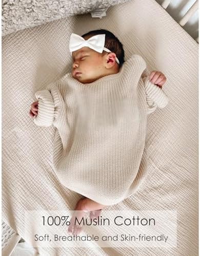 MairMore Muslin Crib Sheets 2-Pack - Soft Breathable Neutral