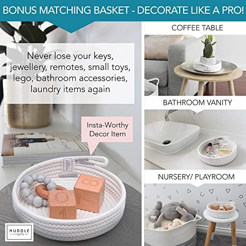 XXXL Woven Blanket Basket 2PCs for Storage