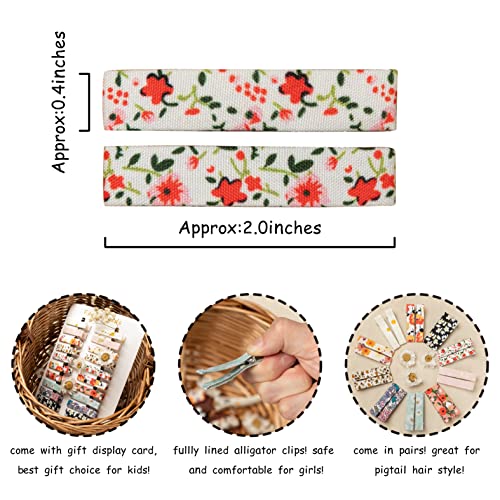 Fancy Clouds 20pcs Flower Hair Clips for Girls Women Kids