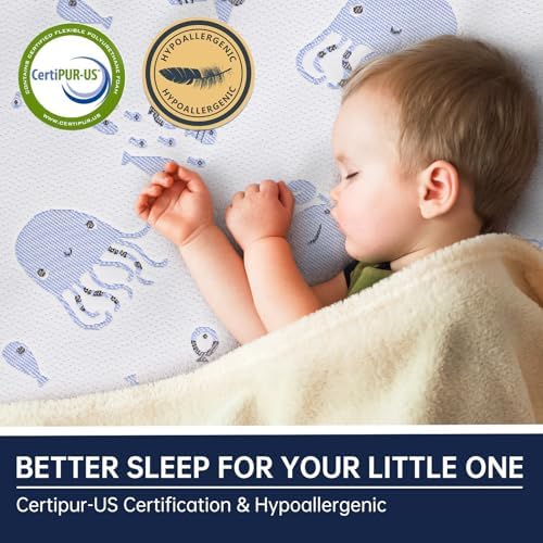 Pack and Play Mattress with Dual Sided Foam 38x26