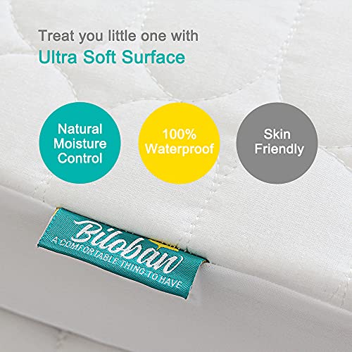 Biloban Crib Mattress Protector 2 Pack Waterproof