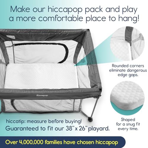 Hiccapop Pack and Play Mattress Pad 38x26x15 1