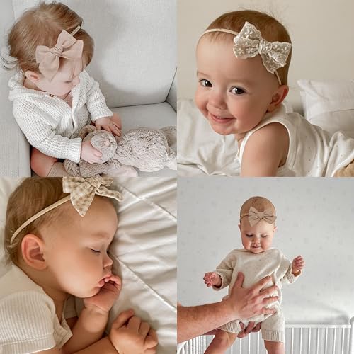 Fancy Clouds 14pcs Stretchy Hair Bows and Headbands for Babies