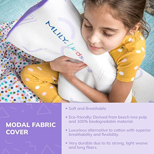 MLILY Kids Pillow - Adjustable Memory Foam Breathable Purple