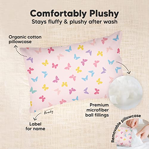 KeaBabies Mini Toddler Pillow - 9x13 Organic Sleep Pillow