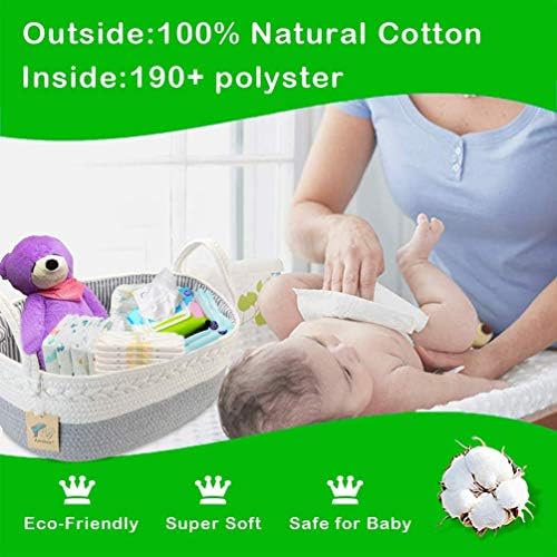Lzellah Baby Diaper Caddy Organizer with 8 Pockets and 2 Dividers