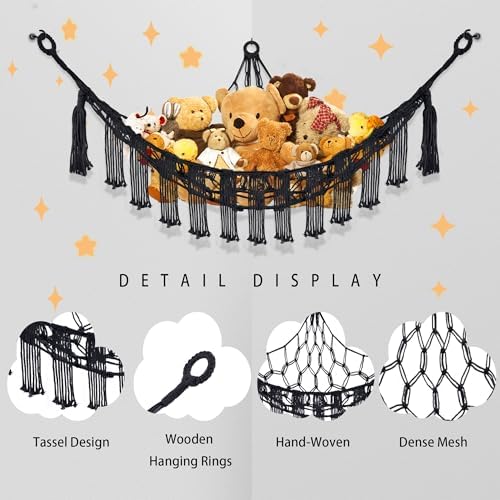 Stuffed Animal Hammock with LED Light - Kids Room Decor