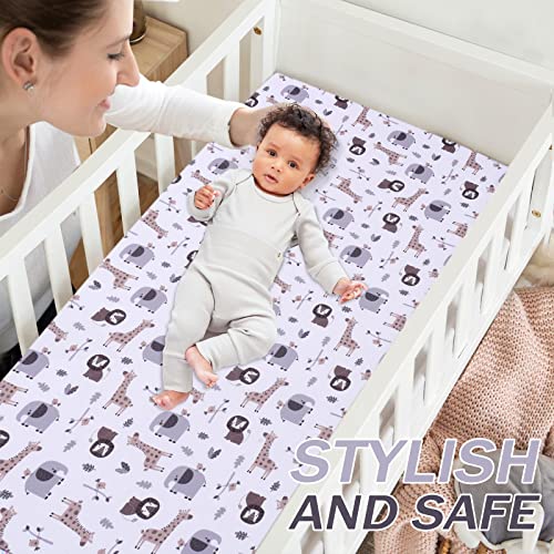 Cloele Jungle Crib Bedding Set for Boys - 3 Piece Grey
