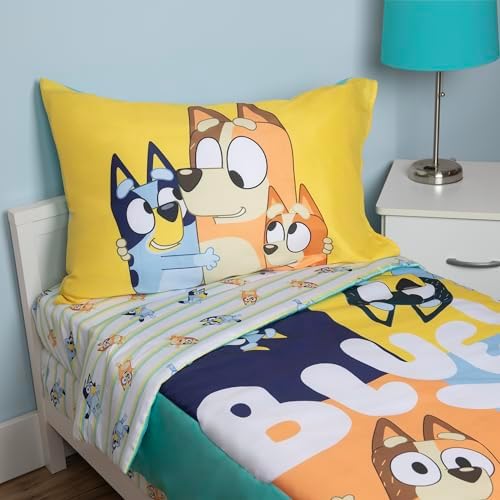 Bluey 4 Piece Toddler Bedding Set - Blue Boys or Girls