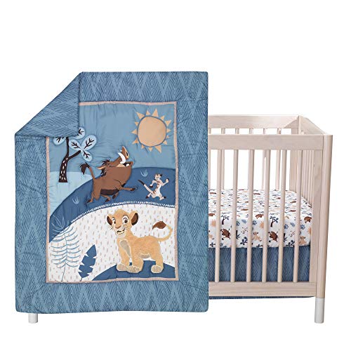 Lambs Ivy Lion King Adventure 3-Piece Crib Bedding Set Blue