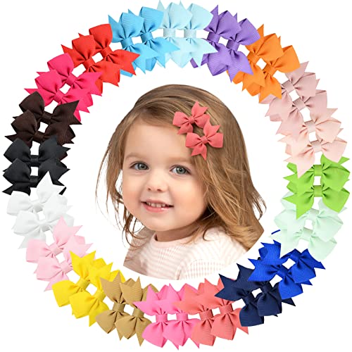 YHXX YLEN 40PCS 2 Inch Baby Hair Clips Bows