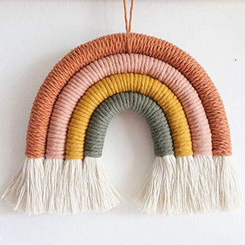 EBINGMIMA Rainbow Macrame Wall Hanging Decor