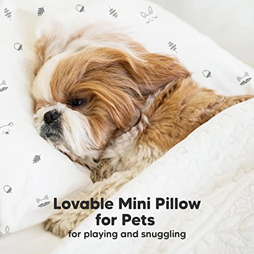 Mini Toddler Pillow with Organic Cotton Pillowcase - 9x13 Acorn