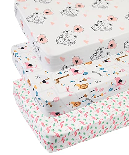 Tontukatu Pack n Play Stretchy Fitted Sheets 3 Pack