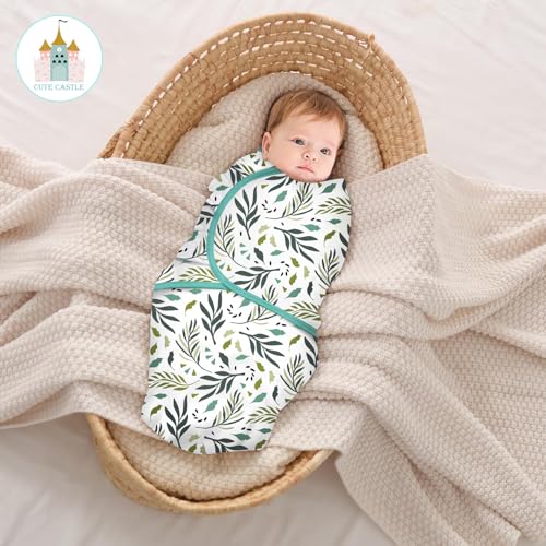 Cute Castle 3-Pack Baby Sleep Sacks - Newborn Swaddle Blankets - Green