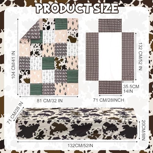Hahafelt 3 Piece Patchwork Crib Bedding Set 1