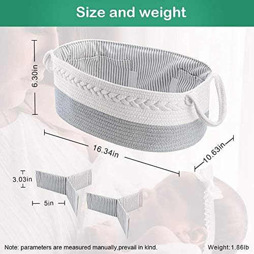 Lzellah Baby Diaper Caddy Organizer with 8 Pockets and 2 Dividers