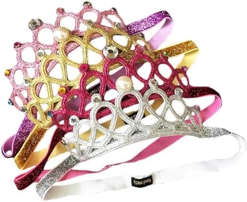 DANMY Baby Girl Elastic Headband with Rhinestones and Glitter 1
