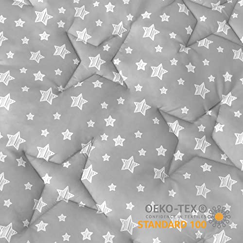 Hexagon Playpen Mat with Non-Slip Padding and Star Print