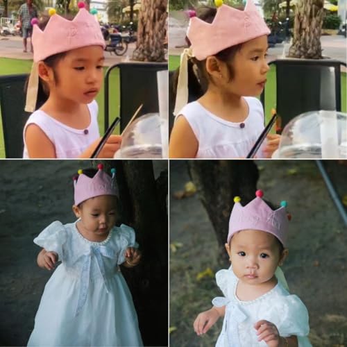 Personalized Baby Birthday Crown with Embroidered Name 1