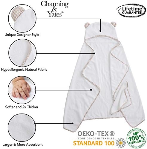 Channing Yates Organic Bamboo Hooded Towel Set