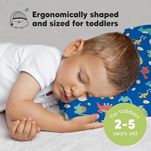 KeaBabies Toddler Pillow - 13x18 DinoWorld Organic Cotton