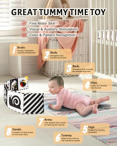 High Contrast Baby Book with Teether and Mirror 1