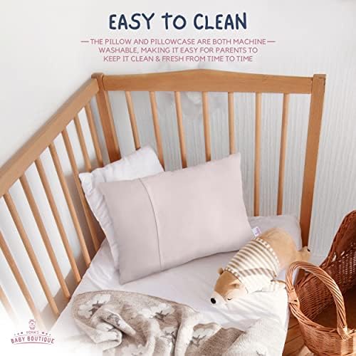 Konas Perfect Pink Toddler Pillow - 13x18 Inch - Ages 2-3