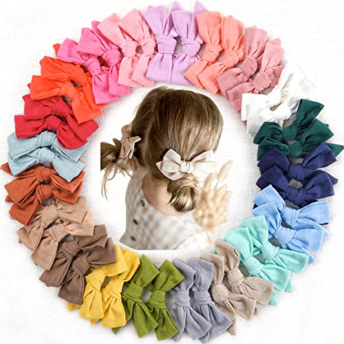 CLLOT 40 Piece Hair Bow Set with Clips for Girls
