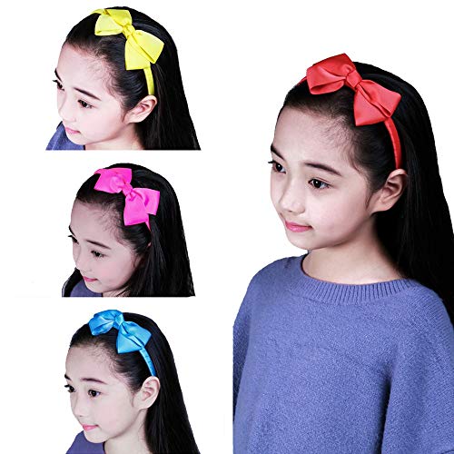 7Rainbows Cute Light Blue Bow Headband for Girls